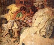 Edouard Vuillard, Three women in the sofa